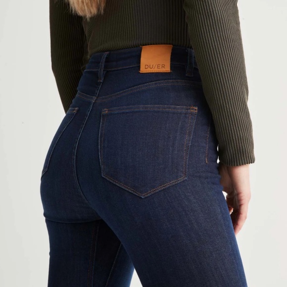 NWT DUER Women's Performance Denim High Rise Skinny in Dark Stone 27" x 31" - Picture 9 of 11